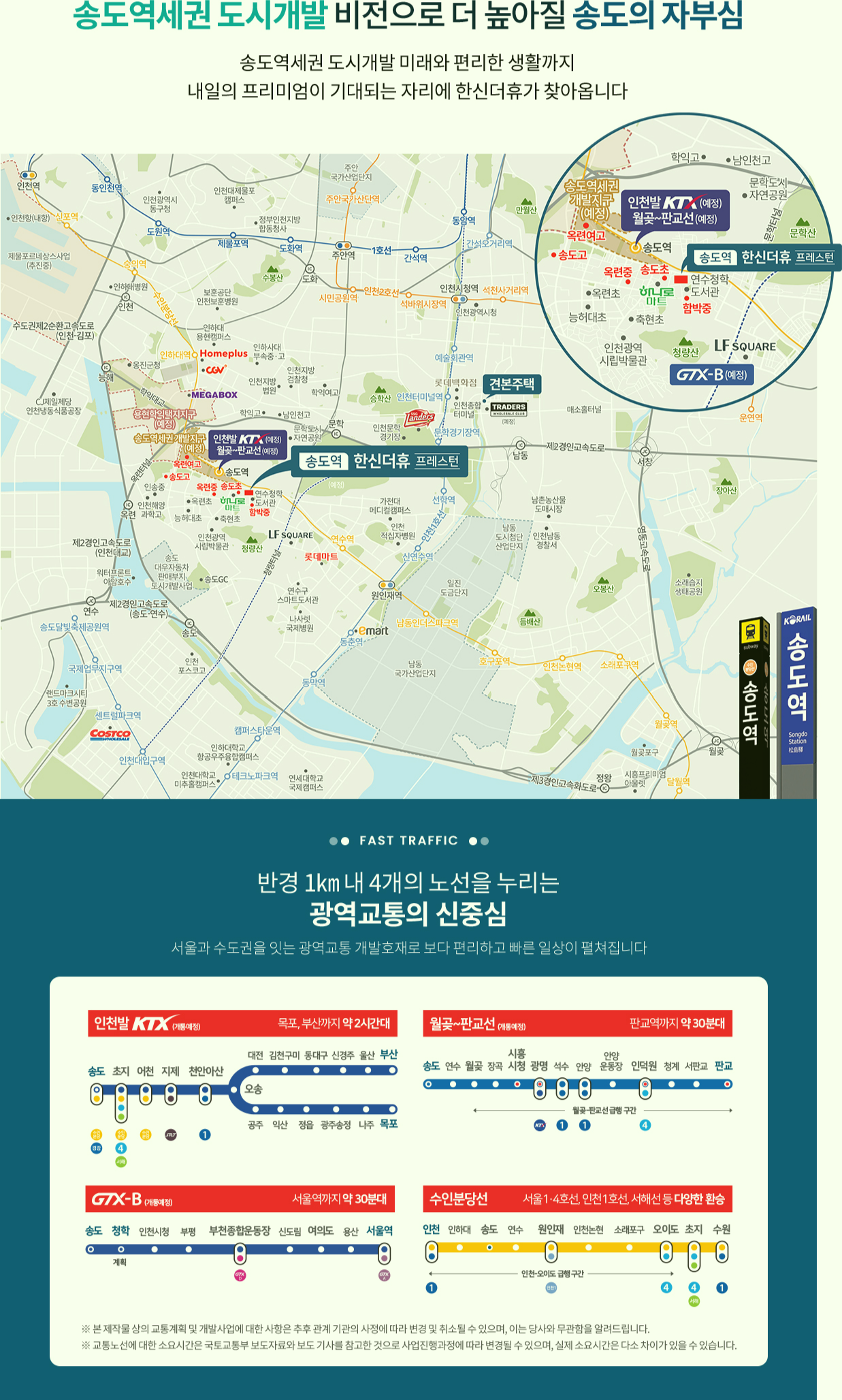 입지환경 1 송도역 한신더휴 입지